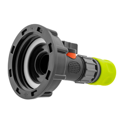 IBC 2” S60X6 Cap with In-Line BSPM Valve and ¾” BSPF Female Hose Connector Lime - Best4Trade-Retail