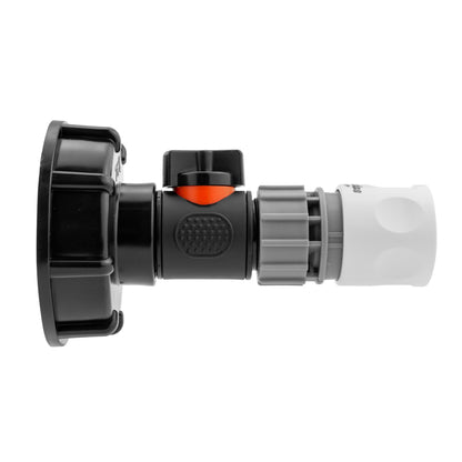 IBC 2” S60X6 Cap with In-Line BSPM Valve and ¾” BSPF Female Hose Connector WL - Best4Trade-Retail