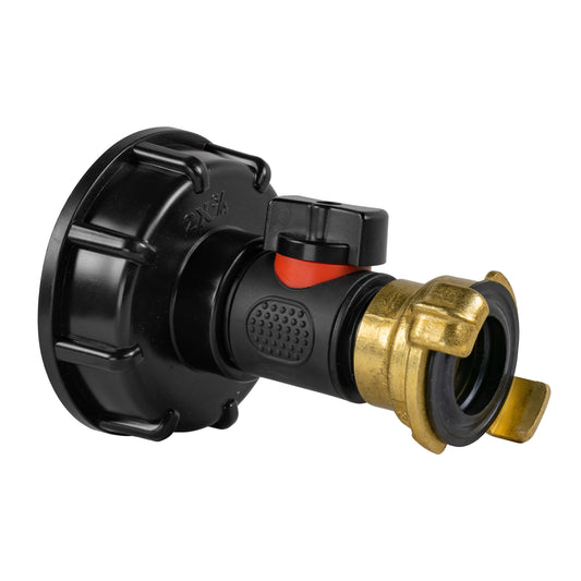 IBC 2” S60X6 Cap with In-Line BSPM Valve and Geka Type Fitting - Best4Trade-Retail