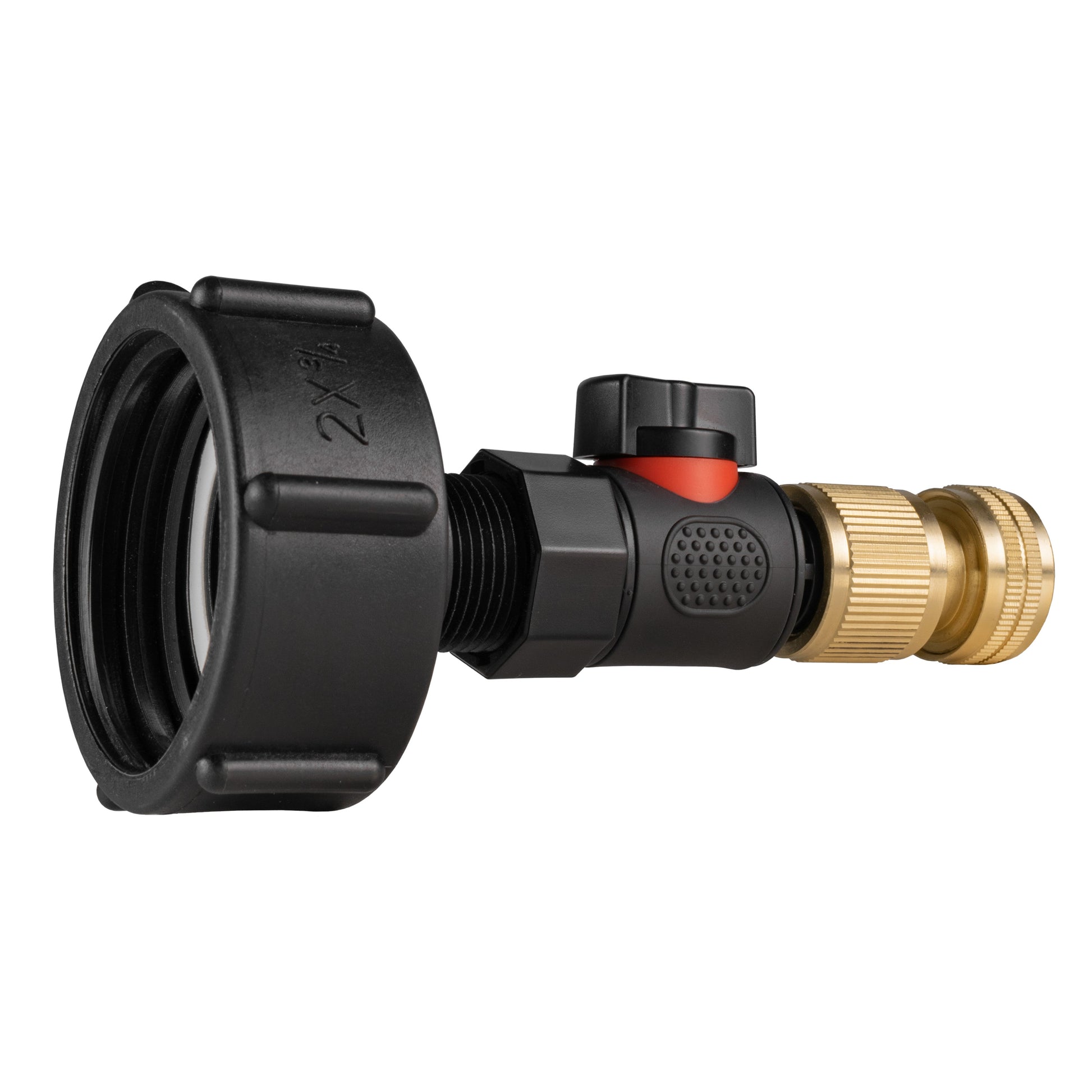 IBC 2” S60X6 Cap with BSPF Thread-Quick Connect Male Valve and Hose Connector Brass - Best4Trade-Retail