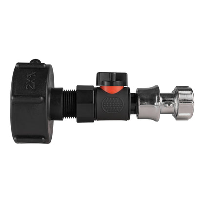 IBC 2” S60X6 Cap with BSPF Thread-Quick Connect Male Valve and Hose Connector Zinc - Best4Trade-Retail