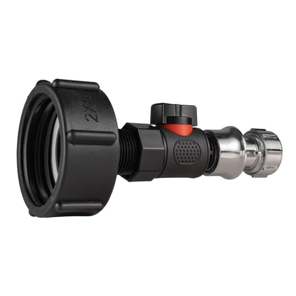 IBC 2” S60X6 Cap with BSPF Thread-Quick Connect Male Valve and Hose Connector Zinc - Best4Trade-Retail