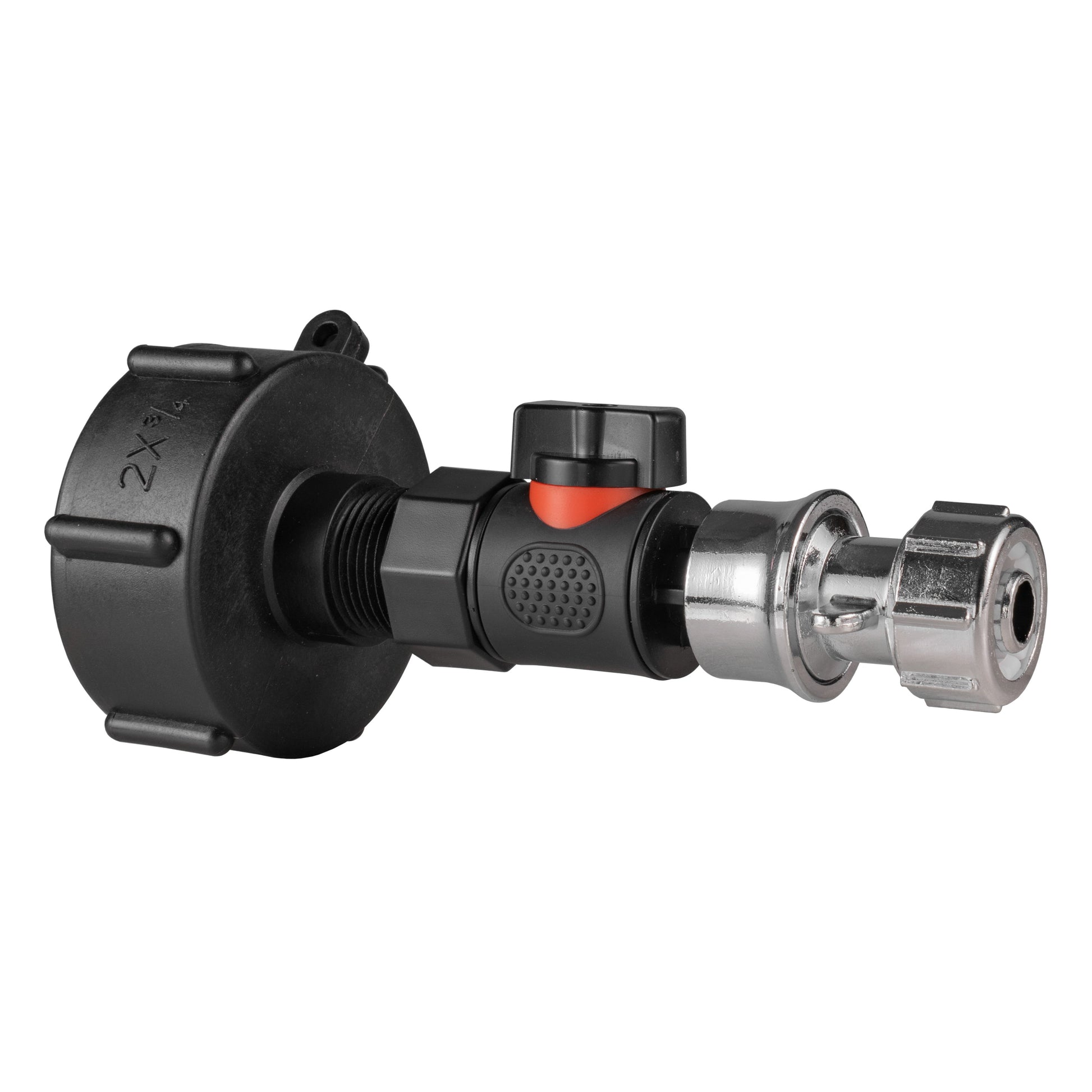IBC 2” S60X6 Cap with BSPF Thread-Quick Connect Male Valve and Hose Connector Zinc - Best4Trade-Retail