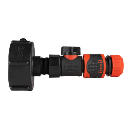 IBC 2” S60X6 Cap with BSPF Thread-Quick Connect Male Valve and Hose Connector Lock - Best4Trade-Retail