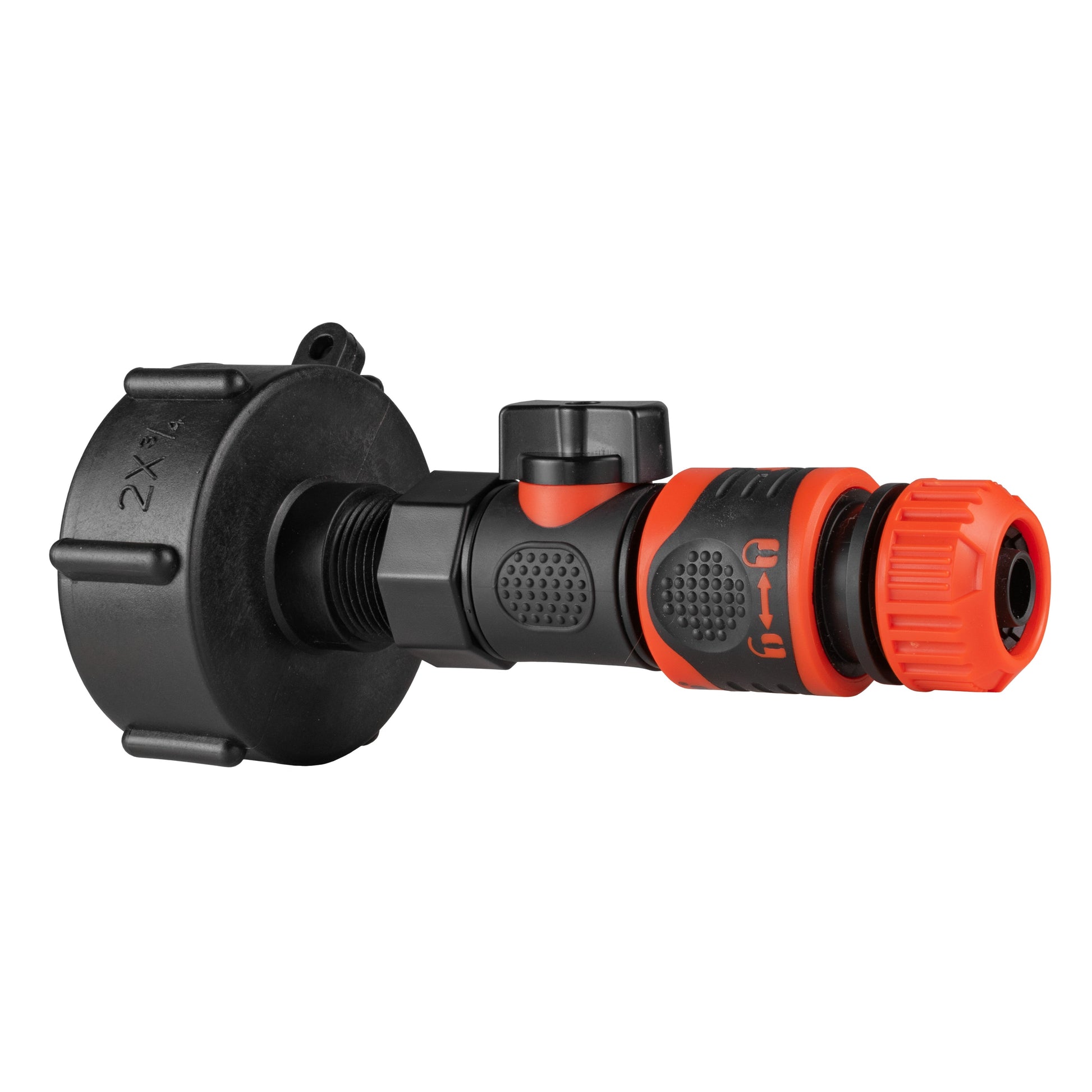 IBC 2” S60X6 Cap with BSPF Thread-Quick Connect Male Valve and Hose Connector Lock - Best4Trade-Retail