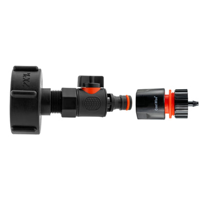 IBC 2” S60X6 Cap with BSPF Thread-Quick Connect Male Valve and Hose Connector 4mm Barb - Best4Trade-Retail