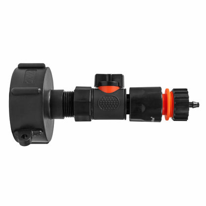 IBC 2” S60X6 Cap with BSPF Thread-Quick Connect Male Valve and Hose Connector 4mm Barb - Best4Trade-Retail