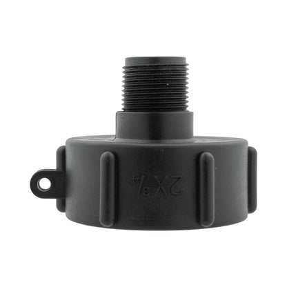 IBC 2” S60X6 Cap with BSPF Thread-Quick Connect Male Valve and Hose Connector 4mm Barb - Best4Trade-Retail