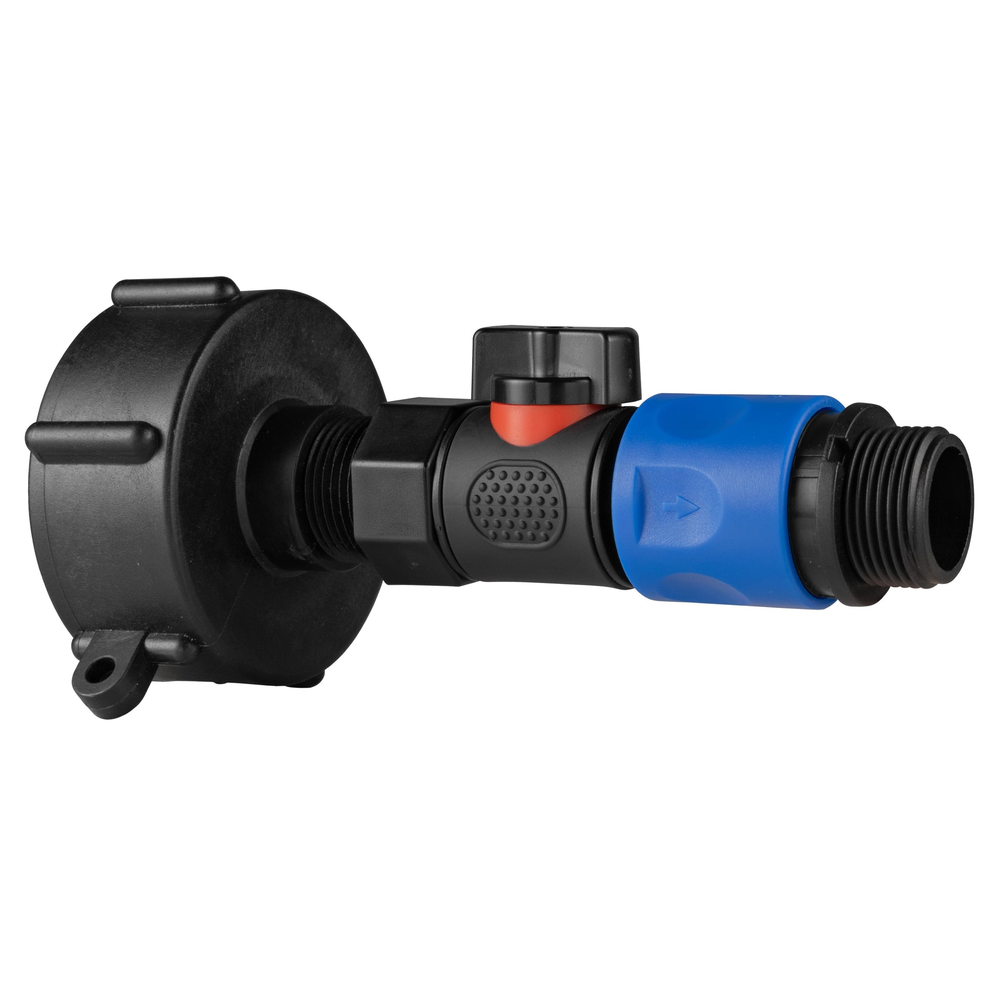 IBC 2” S60X6 Cap with BSPF Thread-Quick Connect Male Valve and Hose Connector 3/4" BSPM - Best4Trade-Retail