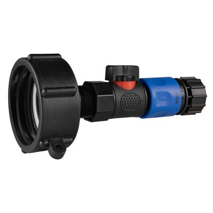 IBC 2” S60X6 Cap with BSPF Thread-Quick Connect Male Valve and Hose Connector 3/4" BSPF - Best4Trade-Retail