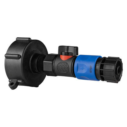 IBC 2” S60X6 Cap with BSPF Thread-Quick Connect Male Valve and Hose Connector 3/4" BSPF - Best4Trade-Retail