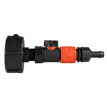 IBC 2” S60X6 Cap with BSPF Thread-Quick Connect Male Valve and Hose Connector 16mm Barb - Best4Trade-Retail