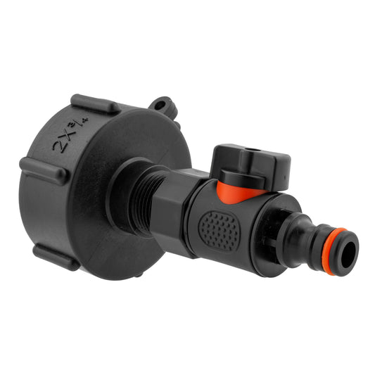 IBC 2” S60X6 Cap with BSPF Thread-Quick Connect Male Valve - Best4Trade-Retail