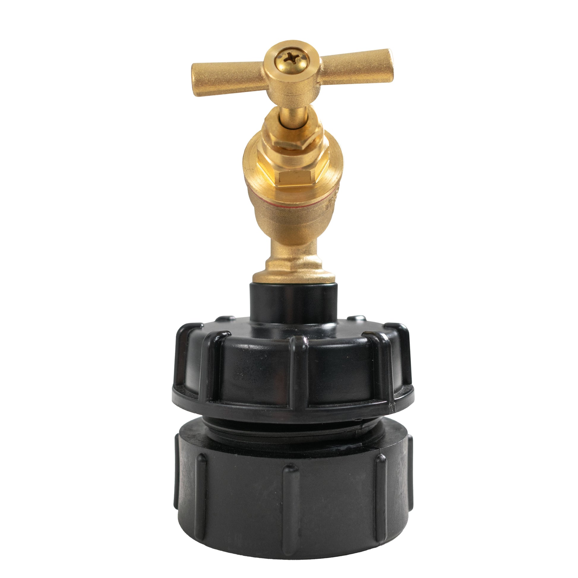 IBC 2” BSPF – S60X6 Cap with S60X6 – ½” BSPF Cap and Brass Bib Quick Connect Tap 1/2” BSP - Best4Trade-Retail