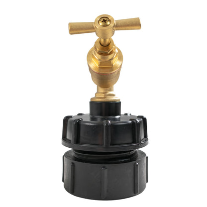 IBC 2” BSPF – S60X6 Cap with S60X6 – ½” BSPF Cap and Brass Bib Quick Connect Tap 1/2” BSP - Best4Trade-Retail