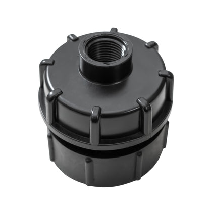 IBC 2” BSPF – S60X6 Cap with S60X6 – ½” BSPF Cap and Brass Bib Quick Connect Tap 1/2” BSP - Best4Trade-Retail