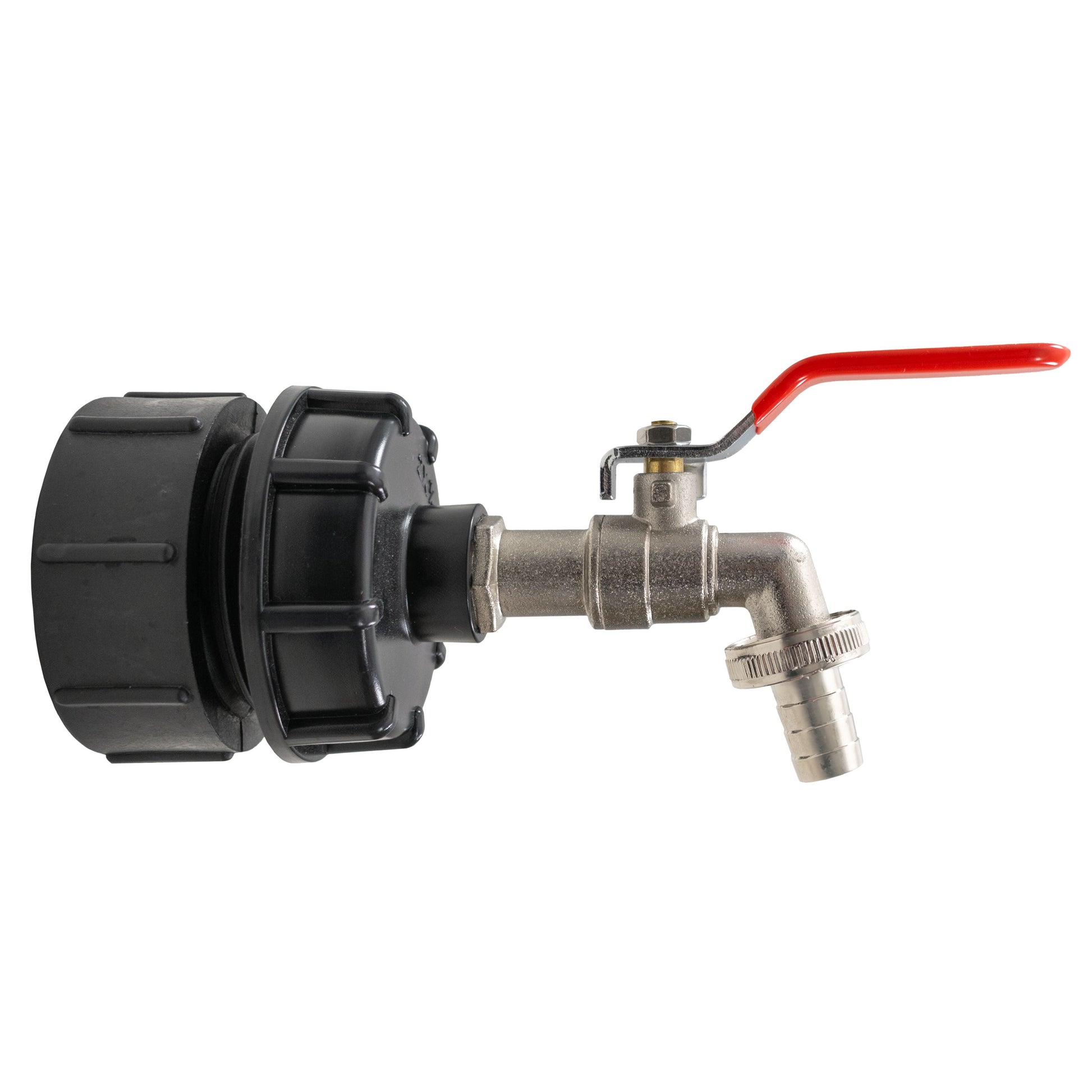 IBC 2” BSPF – S60X6 Cap with S60X6 – ½” BSPF Cap and Lever Tap ½” Barb - Best4Trade-Retail