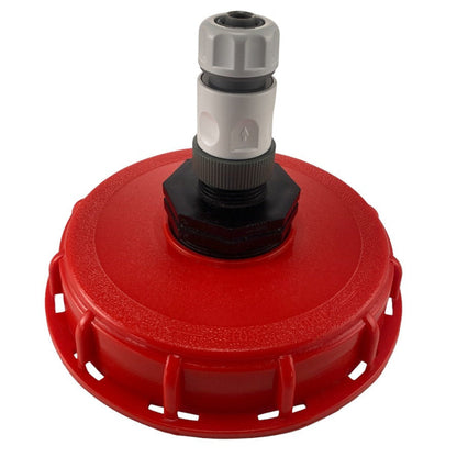 IBC 6-inch Cap Kit with ½” Hose Pipe Connector (White) - Best4Trade-Retail Garden watering