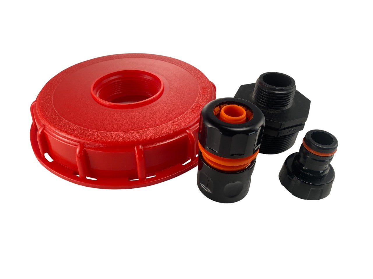 IBC 6-inch Cap Kit with 3/4” Hose Pipe Connector (Black) - Best4Trade-Retail Garden watering