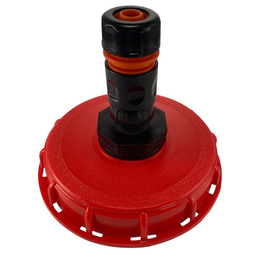 IBC 6-inch Cap Kit with 3/4” Hose Pipe Connector (Black) - Best4Trade-Retail Garden watering