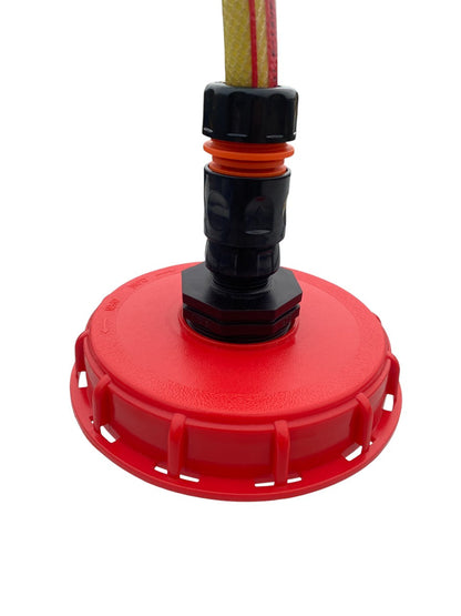 IBC 6-inch Cap Kit with 3/4” Hose Pipe Connector (Black) - Best4Trade-Retail Garden watering