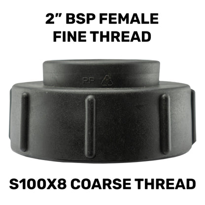IBC S100X8 Adapter to 2"BSPF - Best4Trade-Retail Tech Hose & Fittings