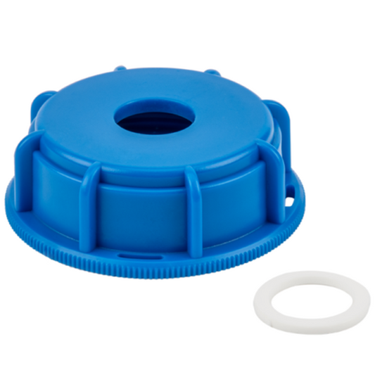 IBC Cap with Hole to Fit 1/2" BSP Thread S60X6 and Washer - Best4Trade-Retail Tech Hose & Fittings