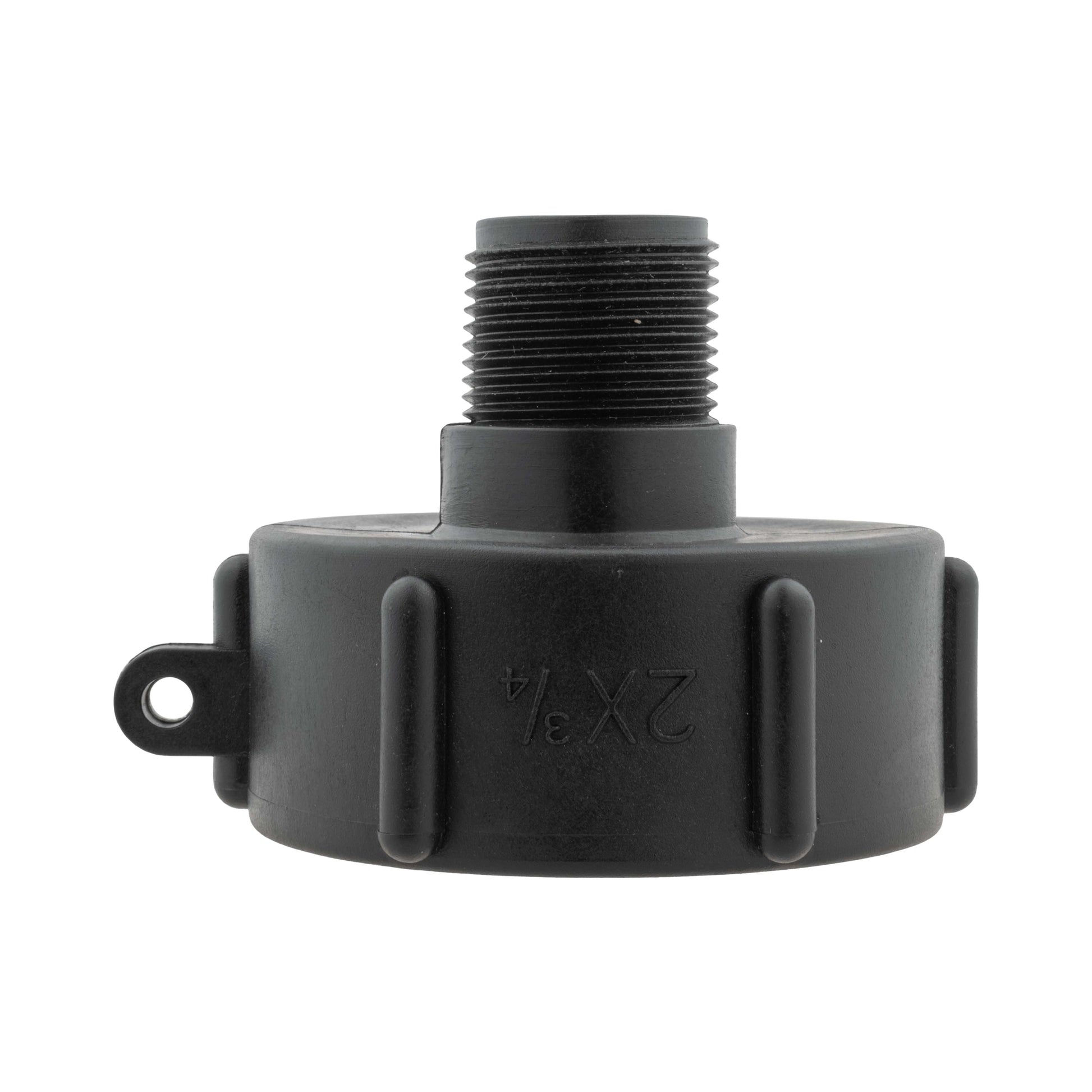 IBC 2” S60X6 Cap with BSPF Thread-Quick Connect Male Valve and Hose Connector Black - Best4Trade-Retail