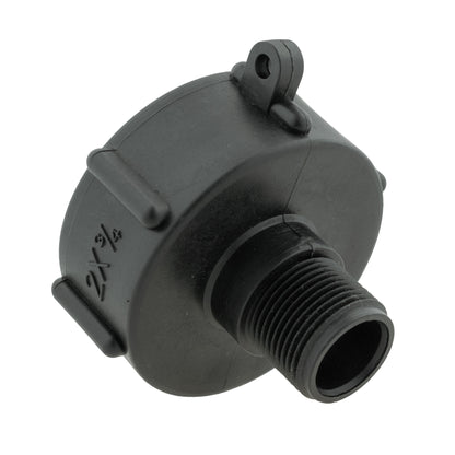 IBC 2” S60X6 Cap with BSPF Thread-Quick Connect Male Valve and Hose Connector 3/4" BSPM - Best4Trade-Retail