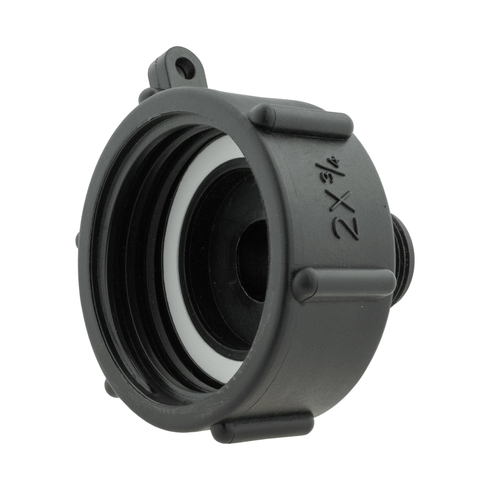 IBC 2” S60X6 Cap with BSPF Thread-Quick Connect Male Valve and Hose Connector Black - Best4Trade-Retail