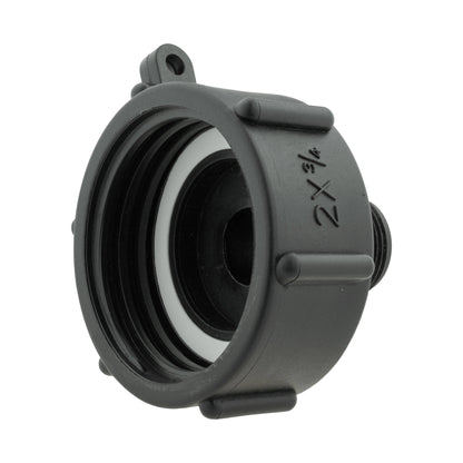 IBC 2” S60X6 Cap with In-Line BSPF Valve and ¾” BSPM Female Hose Connector Blue - Best4Trade-Retail