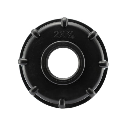 IBC 2” S60X6 Cap with ¾” BSP Threaded Hose Connector and Double Male Lime - Best4Trade-Retail