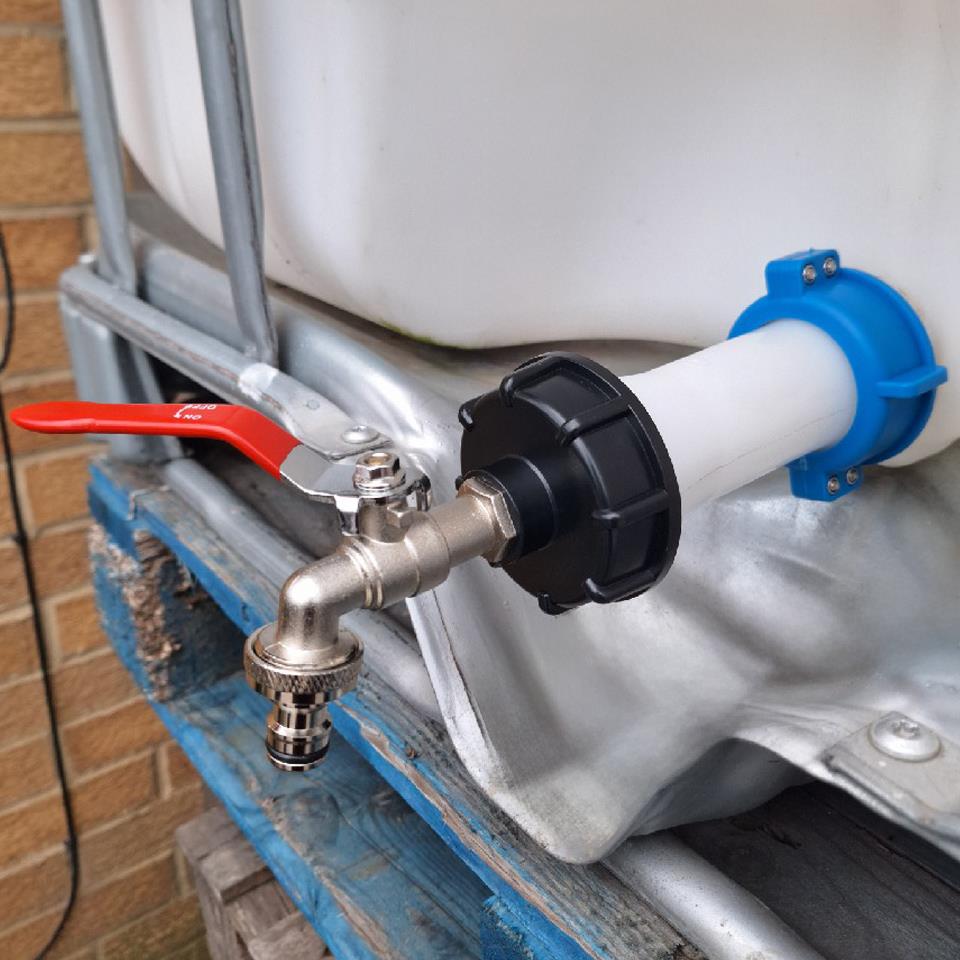 IBC S60x6 M-F Extender Swivel with S60X6 Cap and Quick Connect Lever Tap ¾” BSP - Best4Trade-Retail Garden watering