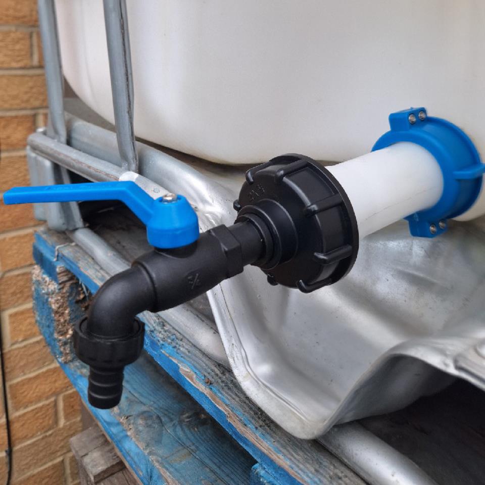 IBC S60x6 M-F Extender Swivel with S60x6 Cap and Tap ½” Barb - Best4Trade-Retail Garden watering
