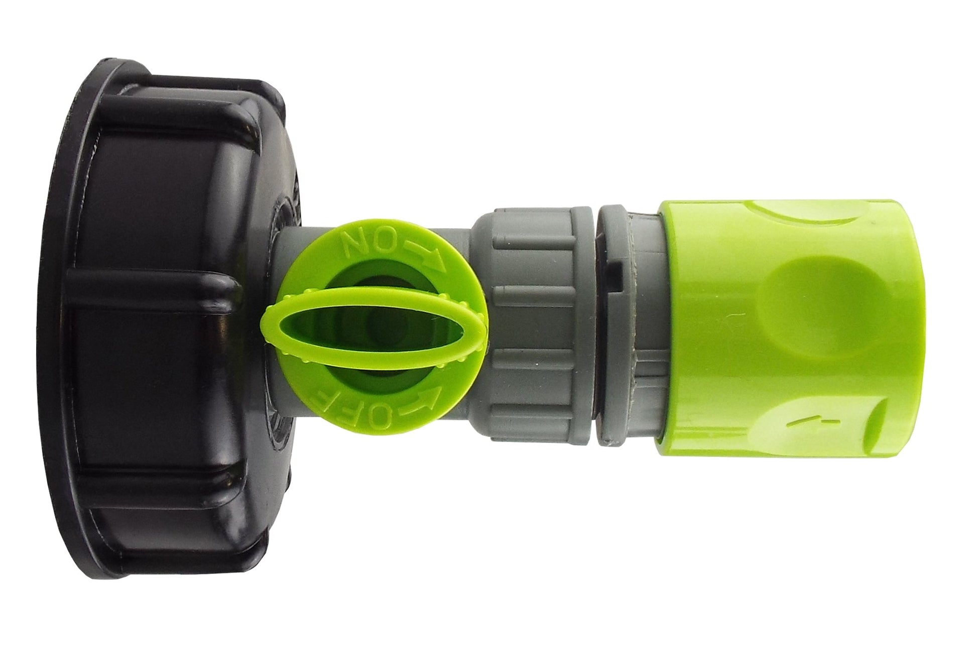 IBC 2” S60X6 Cap with BSP Threaded Valve and Hose Connector Lime - Best4Trade-Retail