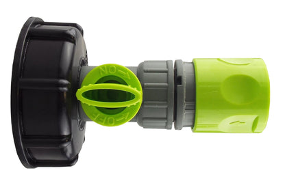 IBC 2” S60X6 Cap with BSP Threaded Valve and Hose Connector Lime - Best4Trade-Retail
