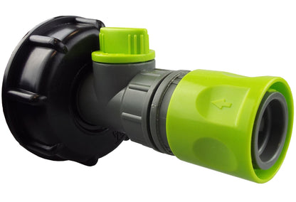 IBC 2” S60X6 Cap with BSP Threaded Valve and Hose Connector Lime - Best4Trade-Retail
