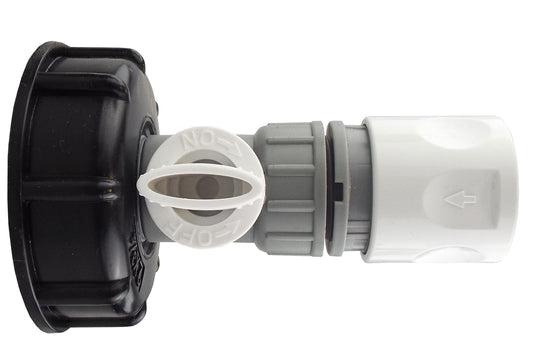 IBC 2” S60X6 Cap with BSP Threaded Valve and Hose Connector WL - Best4Trade-Retail