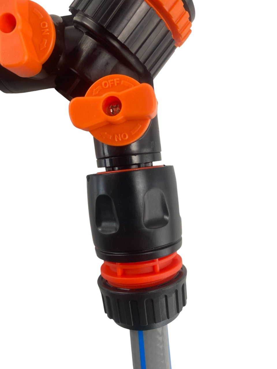 3 Way Connector Set with Valve Black/Orange - Best4Trade-Retail Garden watering
