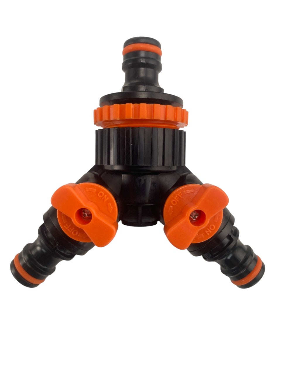 3 Way Connector Set with Valve Black/Orange - Best4Trade-Retail Garden watering