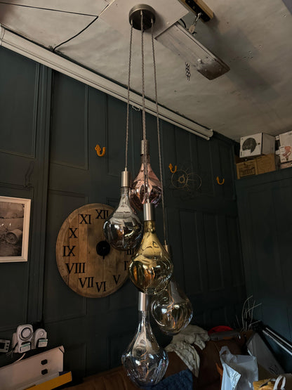 5 Light Cluster Evo Pendant Chandelier | Stairwell & High Ceiling Lighting UK