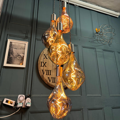 5 Light Cluster Evo Pendant Chandelier | Stairwell & High Ceiling Lighting UK