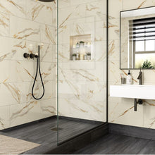 Load image into Gallery viewer, Ilay Calacatta Gold Marble Effect 600mm x 300mm - Gloss White - Rino Tiles
