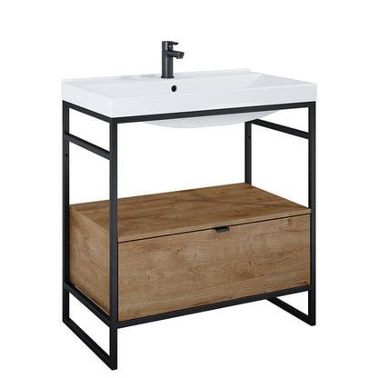 Indus Freestanding Vanity Frame with Basin and 1 Drawer - All Sizes - Aqua Bathrooms
