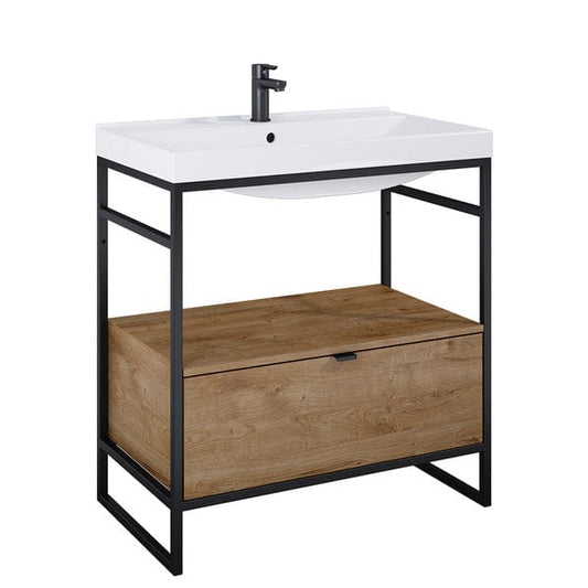 Indus Freestanding Vanity Frame with Basin and 1 Drawer - All Sizes - Aqua Bathrooms