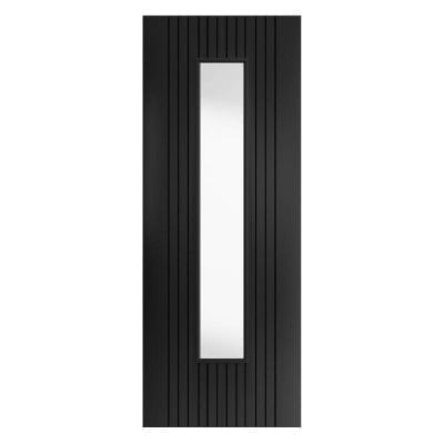 Aria Black Pre-Finished Glazed Internal Door - All Sizes - JB Kind