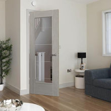 Load image into Gallery viewer, JB Kind Tigris Light Grey Pre-Finished Fully Glazed Internal Laminate  Door - All Sizes - JB Kind
