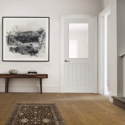 JB Kind Thames White Glazed 1 Panel Internal Door - All Sizes - JB Kind