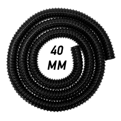 Corrugated Pipe 1.5" (40mm) with 2 x Double Wire Clips Set - Best4Trade-Retail Tech Hose & Fittings