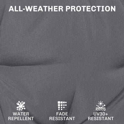 Outsunny Outdoor Chair Seat Cushions Set of 2, Garden Chair Cushions with 7cm Thick Foam & Ties, Dark Grey